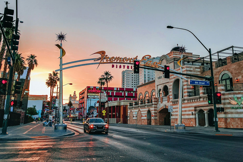 Fremont Street in Las Vegas.